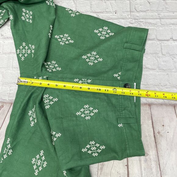 Zara Green Wide Leg Pants with White Pattern - Picture 5 of 16